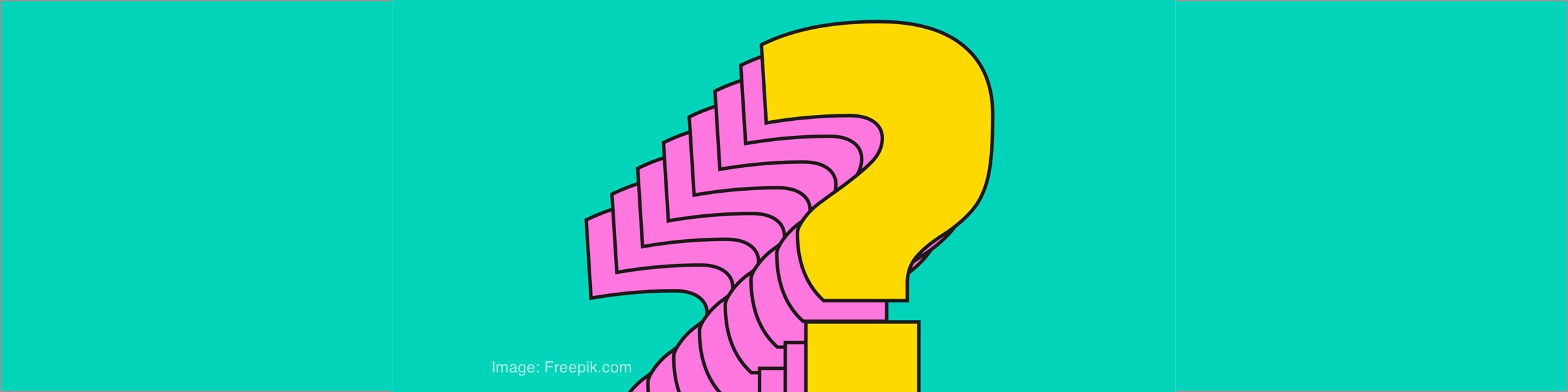 Colorful question mark illustration representing reference check questions